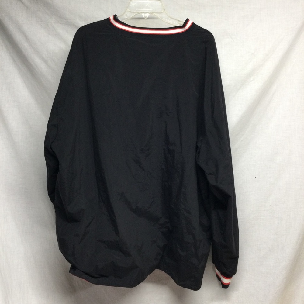 ESPN VTG Mens Black Red Reversible V-Neck Pullover Windbreaker Jacket Sz XXL - Picture 7 of 11